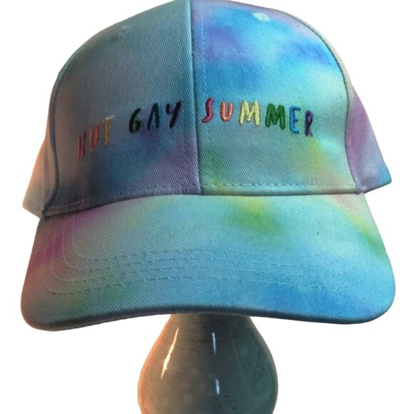 Hot Gay Summer Tie Dye Baseball Cap Pride Apparel Rainbow LGBTQ - Picture 1 of 11